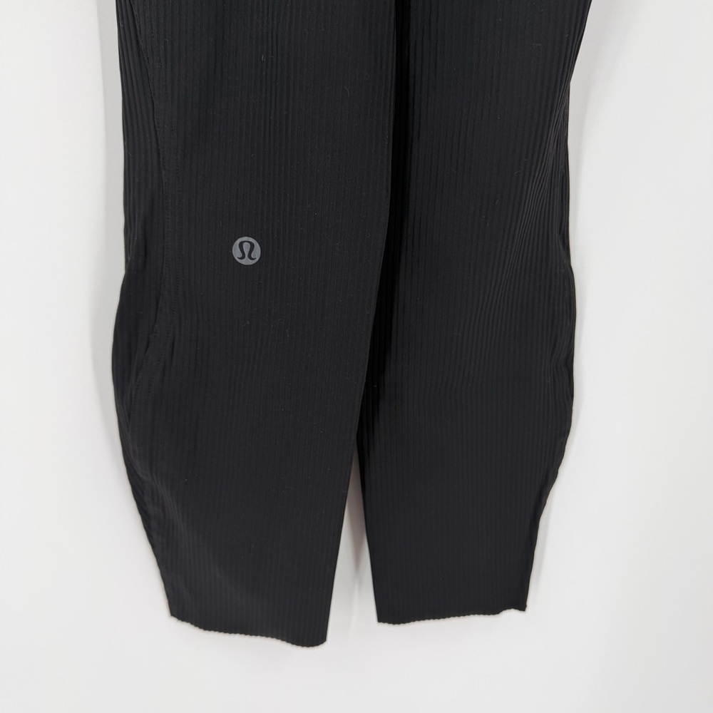 Lululemon Base Pace High-Rise Ribbed Tight 25" Black Workout Exercise Raw Edge 2 - Picture 5 of 6
